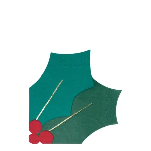 Servilletas con forma de muérdago Meri Meri