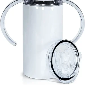 Foaincore- Vasos de sublimación en blanco con asa y tapa