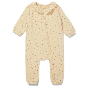 Enterito con vuelitos Cleo de Algodón Orgánico Bloom Red/Blue Konges Slodj