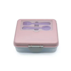 Lonchera Bento Box con cubiertos Rosado Melii