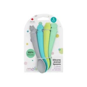 Pack de 4 cucharas de silicona Verde Melii