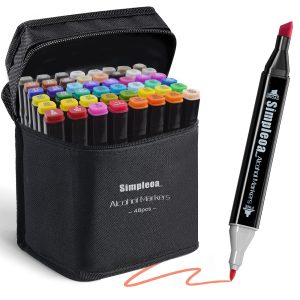 Marcadores de pintura de doble punta de 48 colores