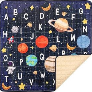 GFU - Tapete de juego para bebé, antideslizante, 50 x 50 pulgadas