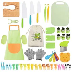 Juego de cuchillos para niños Suhctuptx para cocinar de verdad