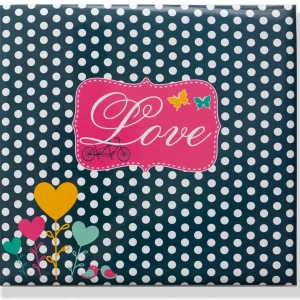 Álbum de recortes de 25 x 25 cm con papel para scrapbooking (Amor Azul)