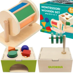Quokka- Juguetes Montessori de madera para niños pequeños