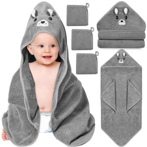 4 toallas de bebé con capucha, toalla suave para bebé, toalla de baño absorbente para bebé