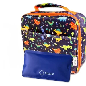 Bolsa de almuerzo con botella de agua y paquete de hielo