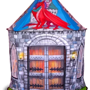 ImpiriLux Knight & Dragon Castle Play Tent Playhouse | Tienda de campaña desplegable para niños