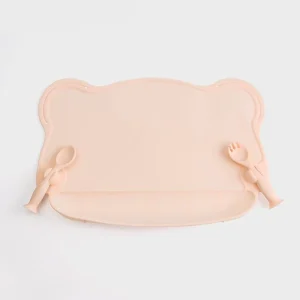 Mantel individual de silicona antideslizante con ventosa con cuchara